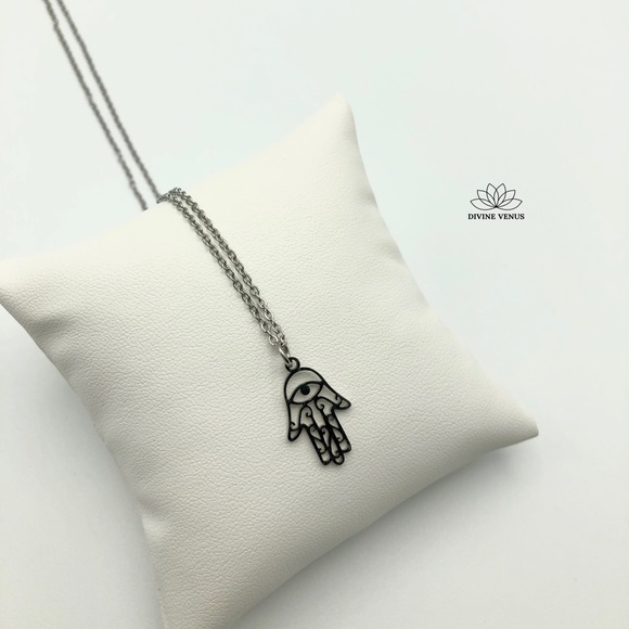 Hamsa Necklace | Stainless Steel Jewelry - Picture 7 of 11